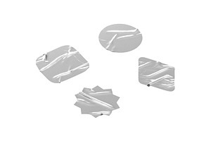 Sticker Tape Set 4 Shape 3D Model