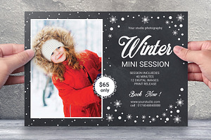 Winter Mini Session Template-V465, a Flyer Template by Template Shop