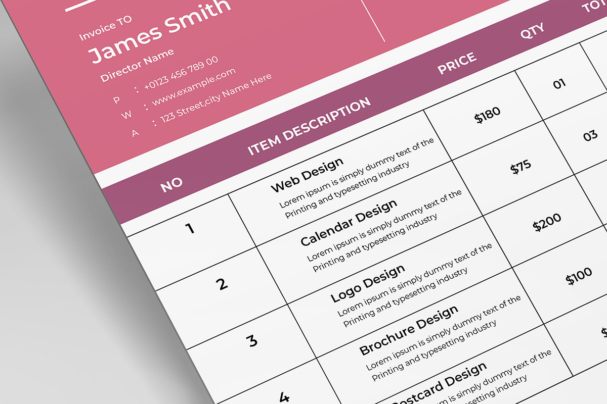 Business Invoice Design, a Flyer Template by MightyDesign (Photo 5 of 8)