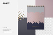 A4 Vertical Spiral Notebook Mockup, a Stationery Template by creatsy5 (Thumbnail 11 of 12)