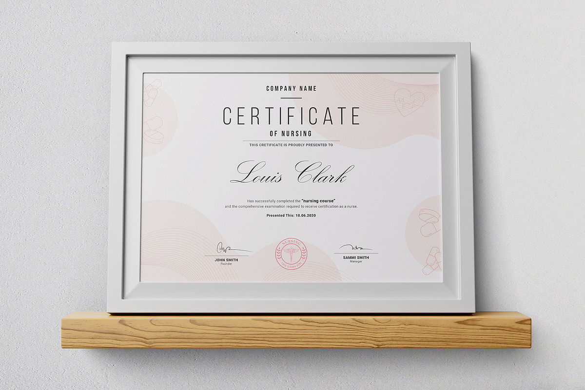 Canva Nursing Training Certificate, a Stationery Template by DesignDevisers (Photo 3 of 10)