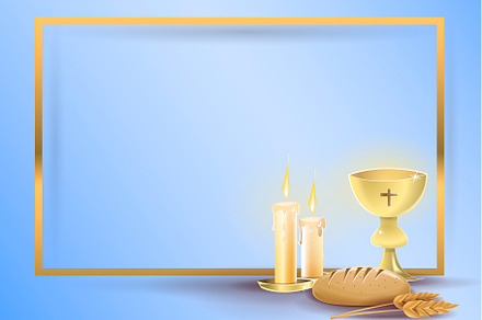 First communion invitation card