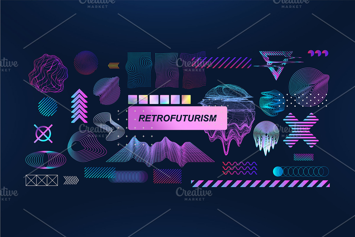 Modern 3D geometric shapes, a Technology Illustration by SergeyBitos (Photo 4 of 4)
