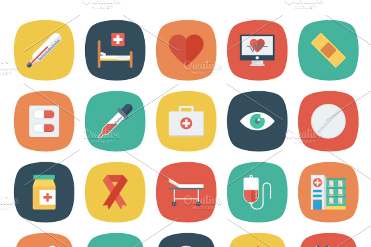 1050 Medical & Health Bundle Pack, an Icon by Dinosoftlabs (Photo 5 of 6)