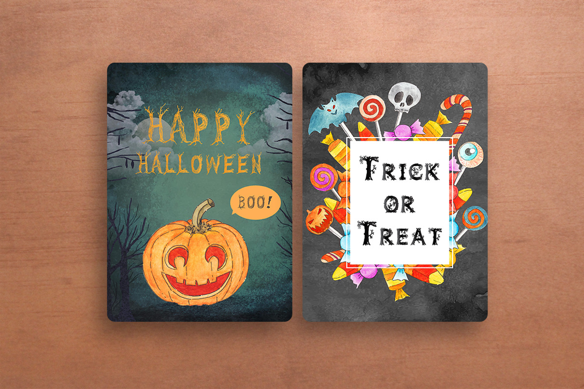Hallloween Card Design Set, an Illustration by An Design (Photo 4 of 5)