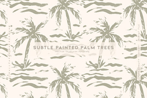 Subtle Painted Palm Trees