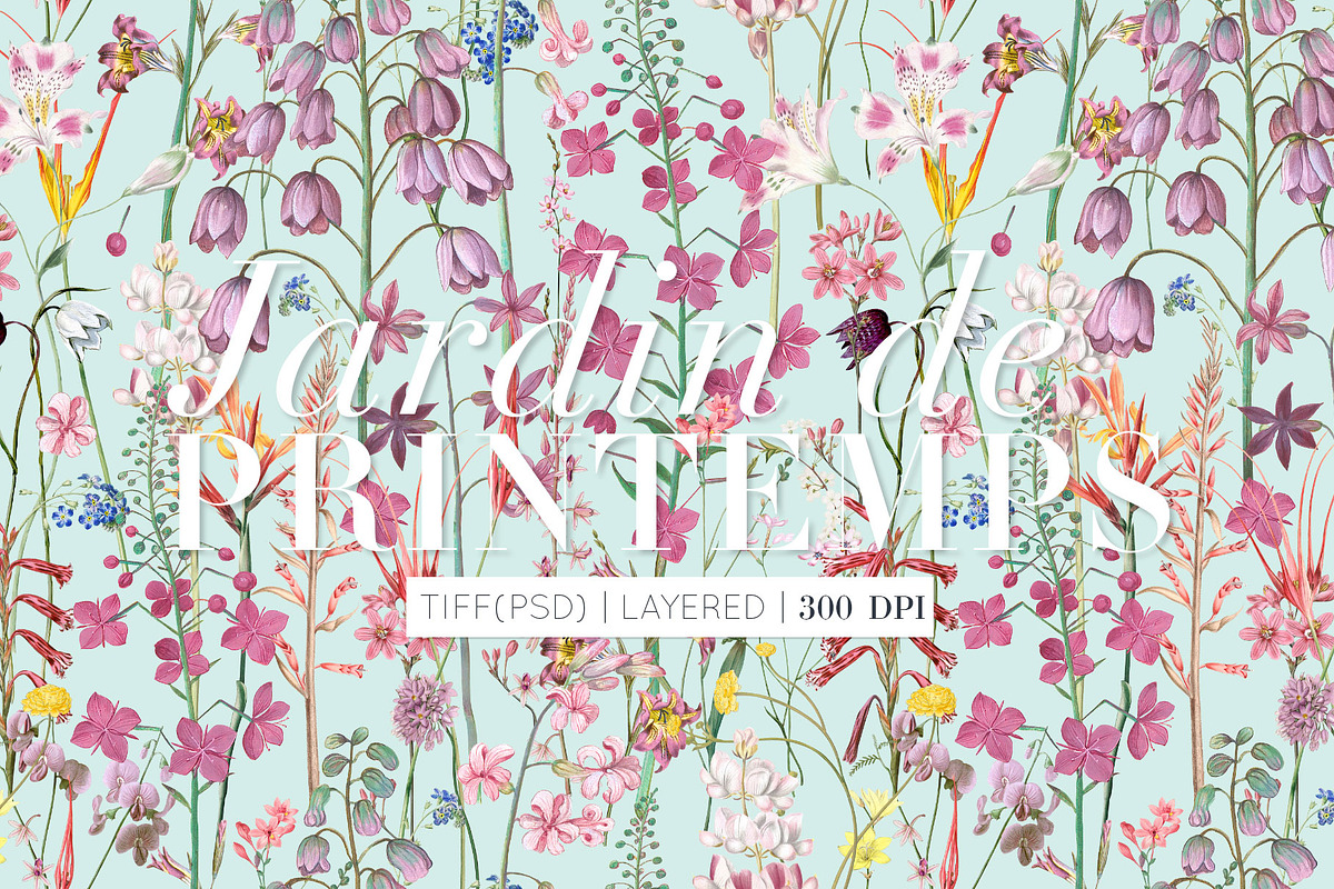 Jardin de Printemps Prints & Motifs, a Pattern Graphic by TSTUDIO (Photo 1 of 10)