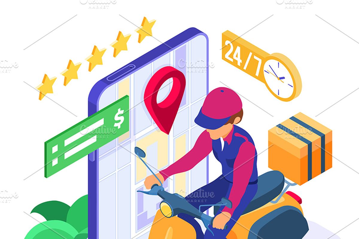 Online Internet Shopping Delivery, a Food Illustration by TAlex (Photo 6 of 6)