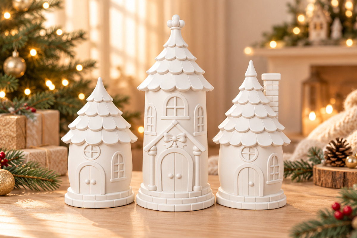 Christmas Cottage Fairy House 3D STL, a Scene 3D Model by Layerology (Photo 3 of 3)