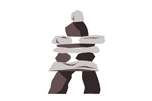 Inuksuk isolated vector illustration, an Object Illustration by Toltemara