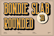 Bondie Slab Rounded 3D, a Slab Serif Font by Craft Supply Co. (Thumbnail 1 of 8)