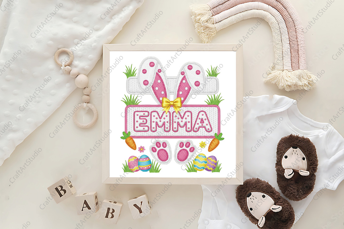 Faux Crochet Easter Bunny Png, an Illustration by CraftArtStudio (Photo 4 of 4)