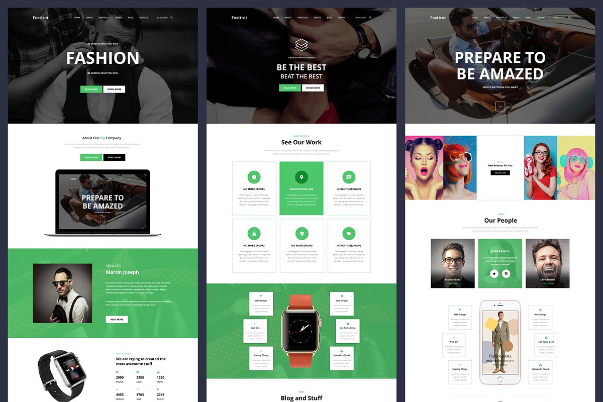 Foxttrot Web Theme Template, an UI Kit Template by Designerbundle (Photo 2 of 2)