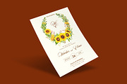 Sunflowers Wedding Invitation, an Invitation Template by iDoodle Studio (Thumbnail 3 of 4)
