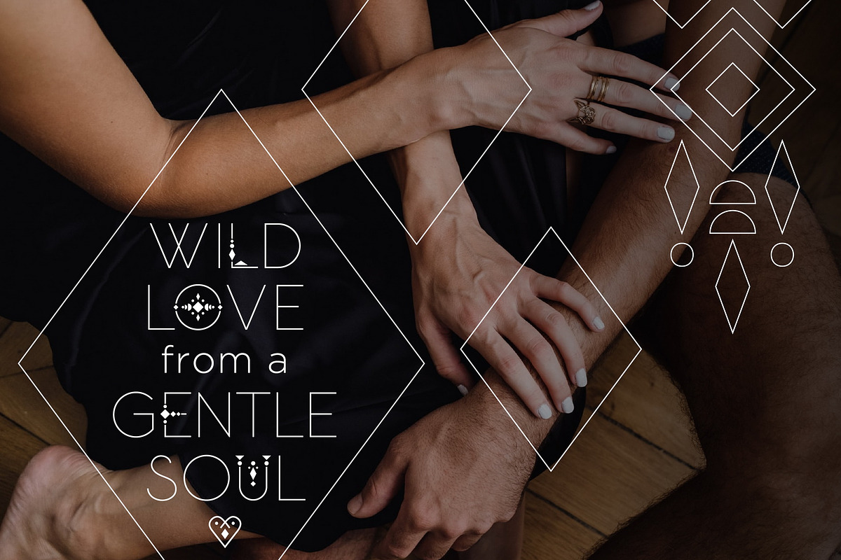 Ajoure - Folk Art Logo Font Family, a Sans Serif Font by Struvictory.art (Photo 9 of 10)