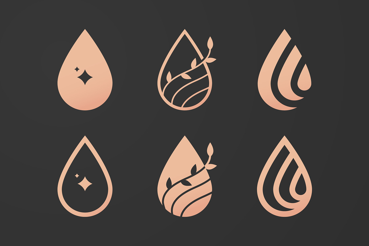 Mineral Pure Water Drop Gold Logo, a Branding & Logo Template by Signatoro (Photo 2 of 2)