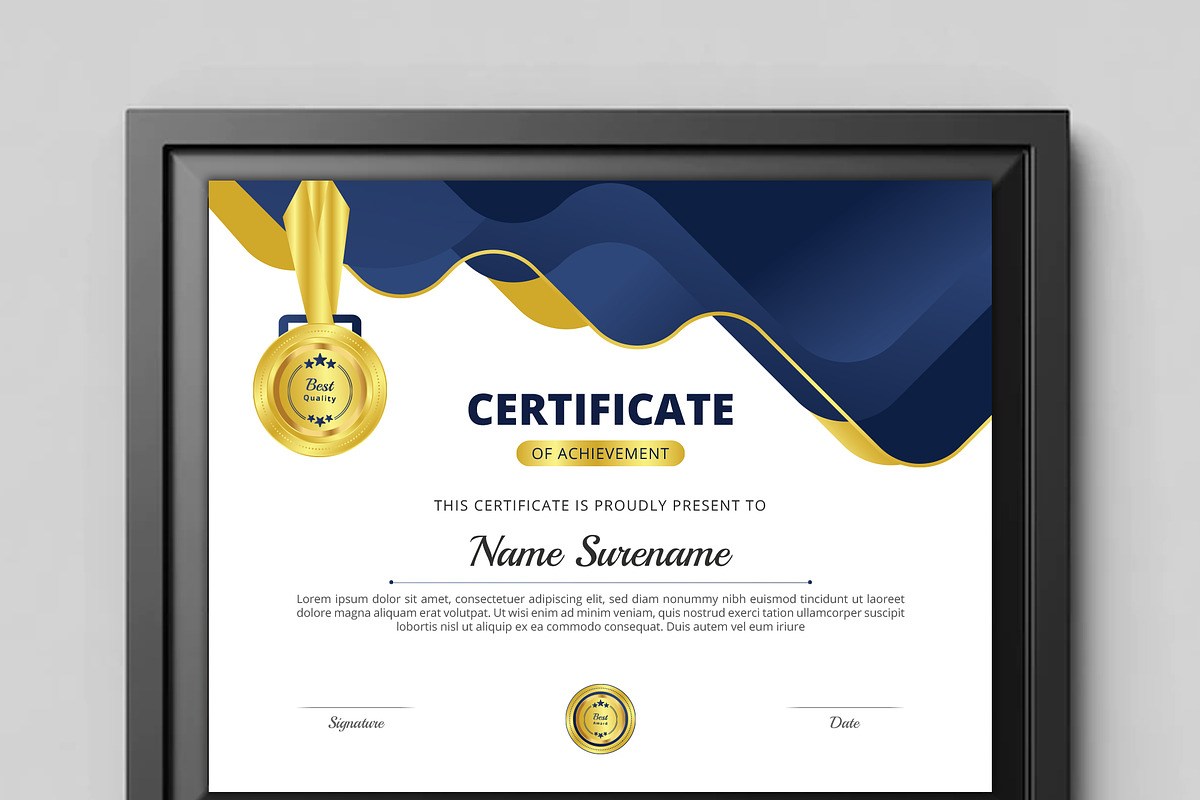 Creative Certificate Design Template, a Stationery Template by MRI STUDIO