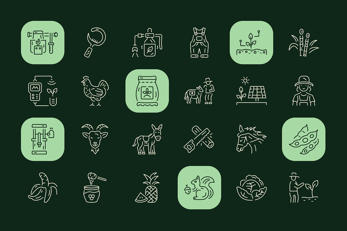 Farm and Agriculture Icon Collection, an Outline Icon by Prosymbols (Photo 6 of 8)