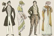 Jane Austen Regency Clipart Images, an Illustration by ephemoire (Thumbnail 3 of 4)