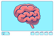 Brain Cartoon Vector Icons, a Person Illustration by Artstorystudio (Thumbnail 1 of 3)