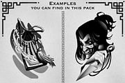 Japanese Tattoo Flash Bundle + Bonus, a Brush Add-On by ProcreateInk (Thumbnail 5 of 5)
