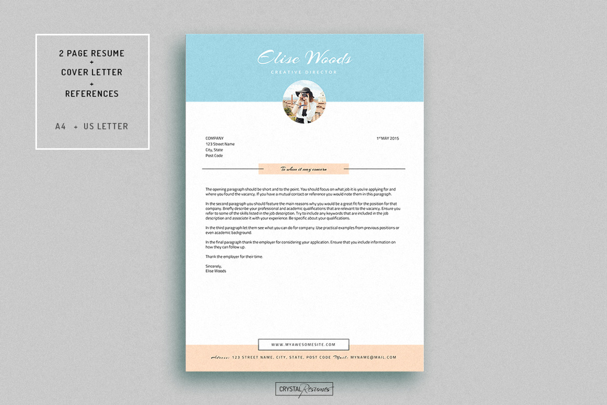 Resume CV Template for Word, a Resume Template by CrystalResumes (Photo 3 of 4)