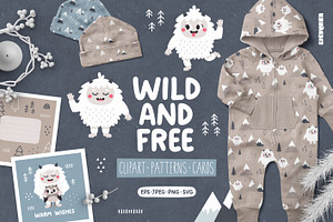 Yeti Clipart. Wild And Free.