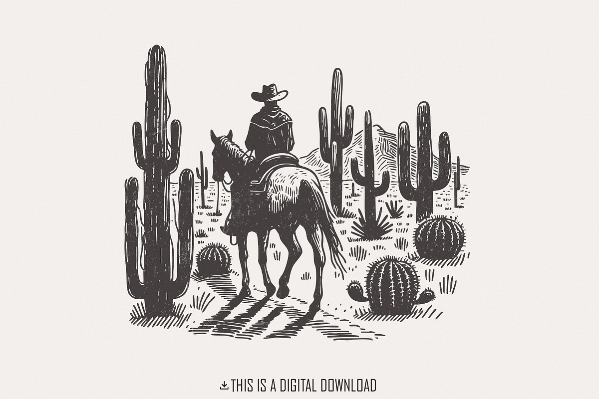 Western Cowboys PNG, Western, an Illustration by SharpMarketplace (Photo 1 of 9)