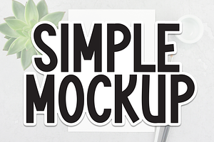 Simple Mockup Script Font