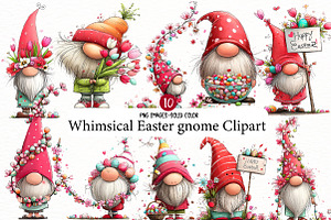 Whimsical Easter gnome Clipart, an Illustration by Designworld