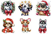 Christmas Cute Dog Sublimation, an Illustration by DreamArtGraphic (Thumbnail 3 of 5)