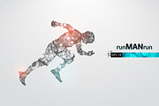 Silhouettes of running athlete, man, a Healthcare Illustration by Matrosovv (Thumbnail 2 of 4)