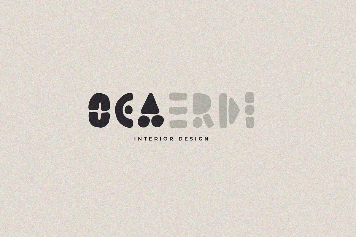 Lion Card | Handmade Geometric Font preview 5