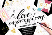 Love Expressions Handlettering Pack, a Texture Illustration by Spencerian Sisters (Thumbnail 1 of 8)