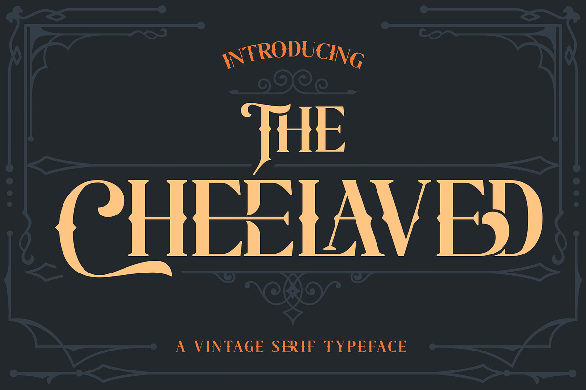 The Cheelaved - A Vintage Serif, a Serif Font by Almarkhatype (Photo 1 of 11)