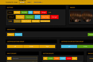 Bootstrap 3.0. Robotron Yellow Theme