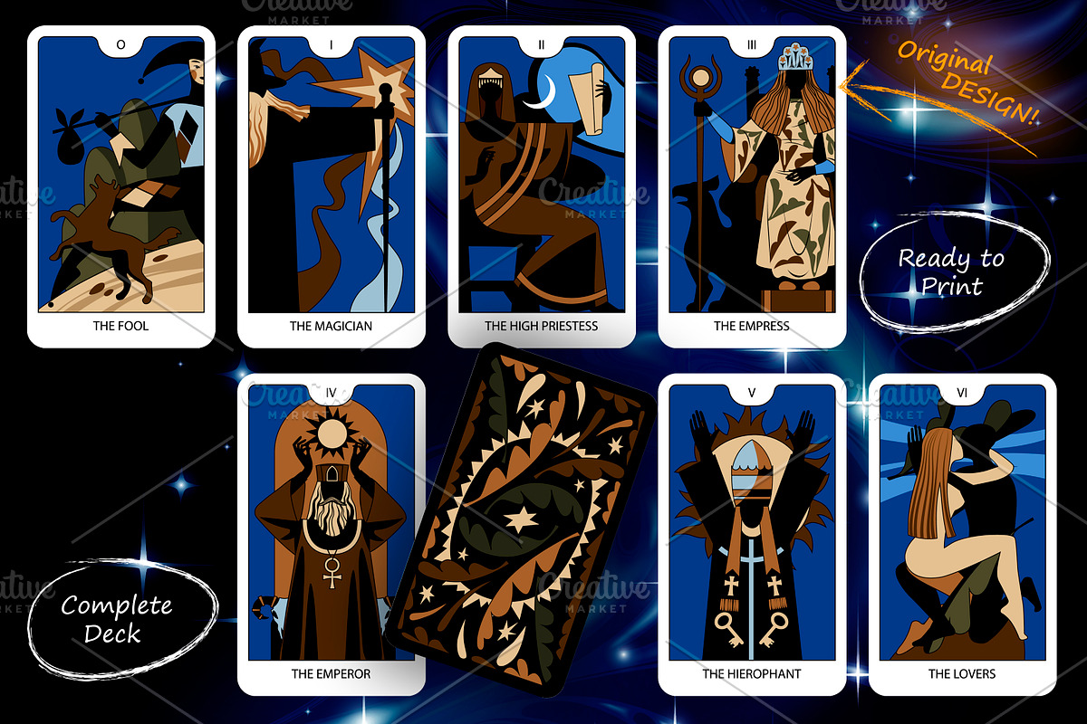 Vector Tarot Cards – Major Arcana, an Object Illustration by Retro Graphic Box (Photo 1 of 5)