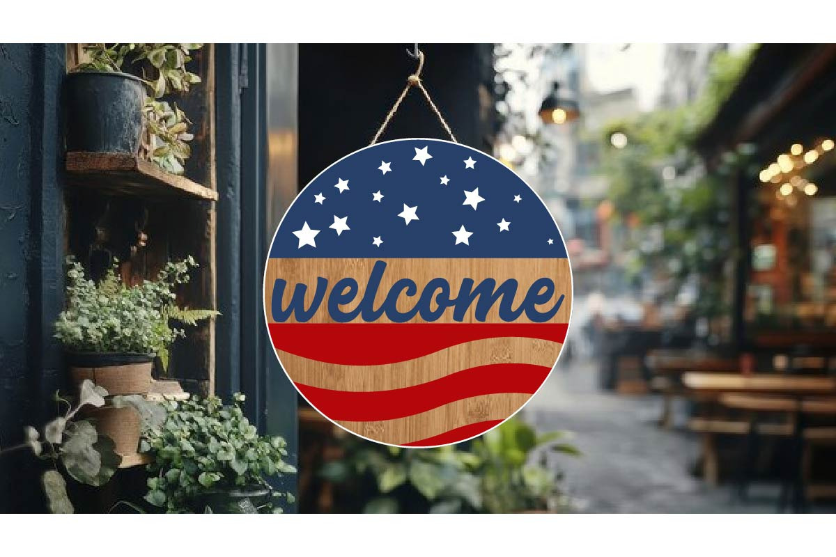 Patriotic Round Sign Cut File SVG, an Object Graphic by EllaMaiyaali (Photo 7 of 8)