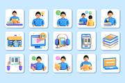 3D Learning Icons, a Characters & Person 3D Model by Flat Icons (Thumbnail 7 of 8)