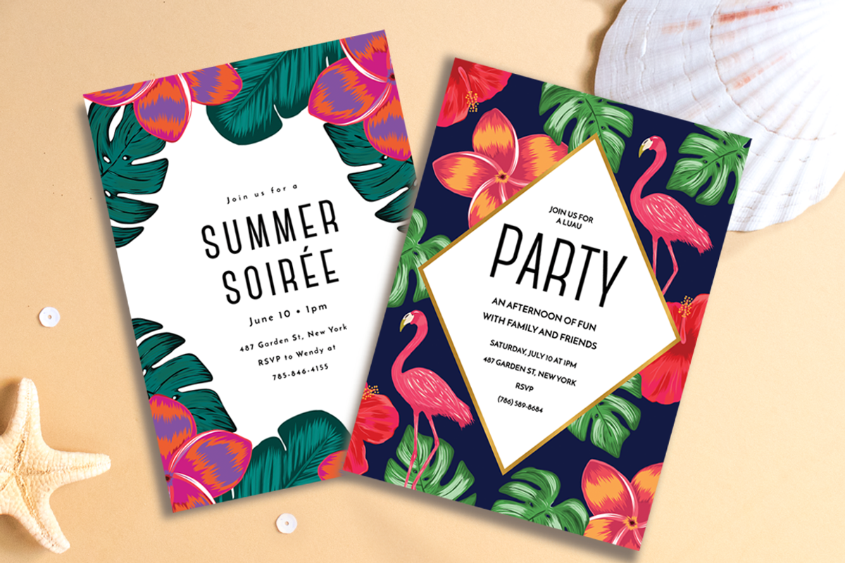 Tropical Party Invites Bundle, an Invitation Template by Pixejoo (Photo 4 of 9)