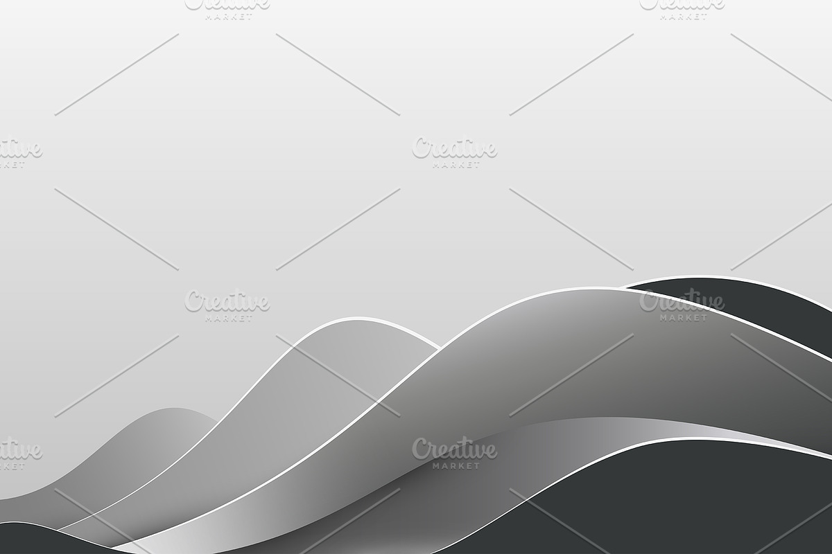 Abstract vector gray wave background, a Background Graphic by ...