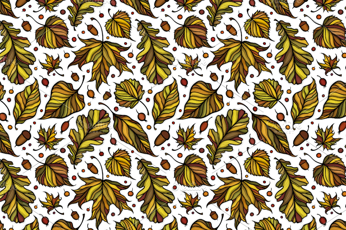 Decorative leaves collection, a Decorative Illustration by IreneArt illustrations (Photo 5 of 7)