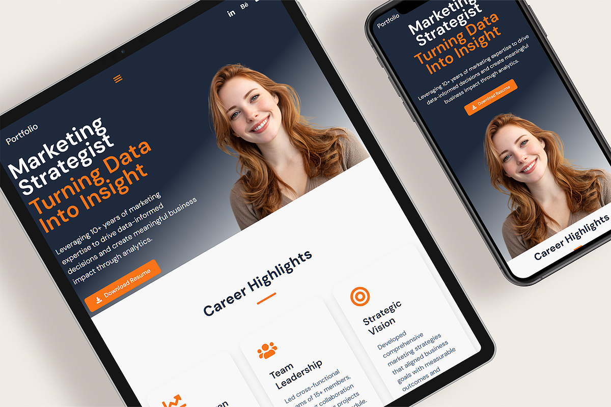 Career Portfolio Website Canva, a Landing Page Template by Digital Diva Design (Photo 5 of 6)