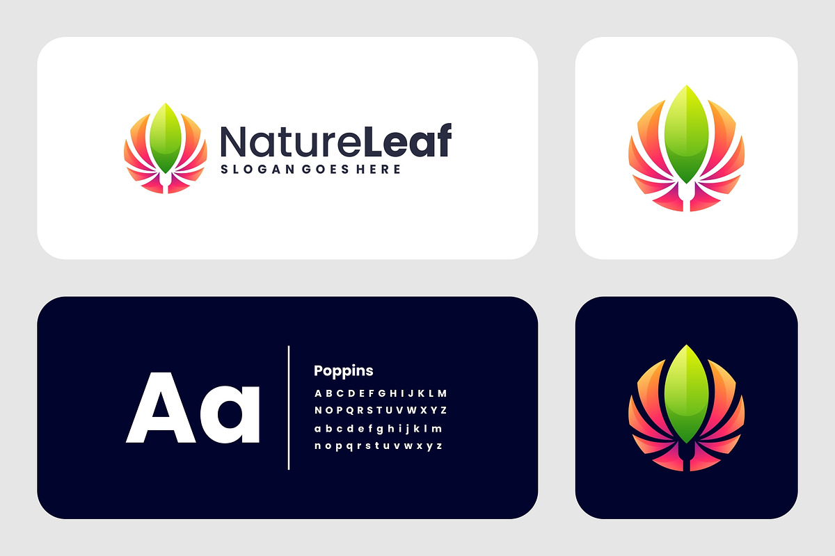 Modern Gradient Nature Leaf Logo, a Branding & Logo Template by Artnivora.Std (Photo 3 of 4)
