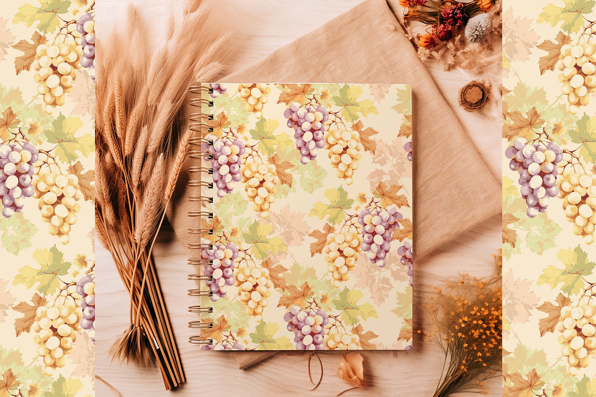 GRAPE ORCHARD - Seamless Pattern, a Pattern Graphic by Debby Blooms (Photo 4 of 5)
