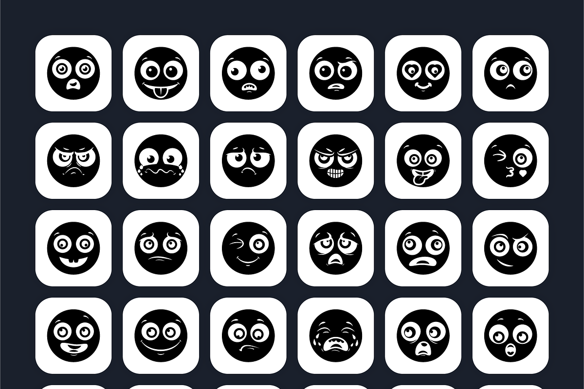 Flat Smiley Vectors, an Emoji Icon by Brickclay (Photo 8 of 8)