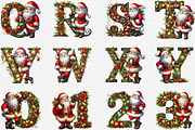Christmas Alphabet PNG Santa Letters, an Illustration by Black Bird Studio (Thumbnail 2 of 4)
