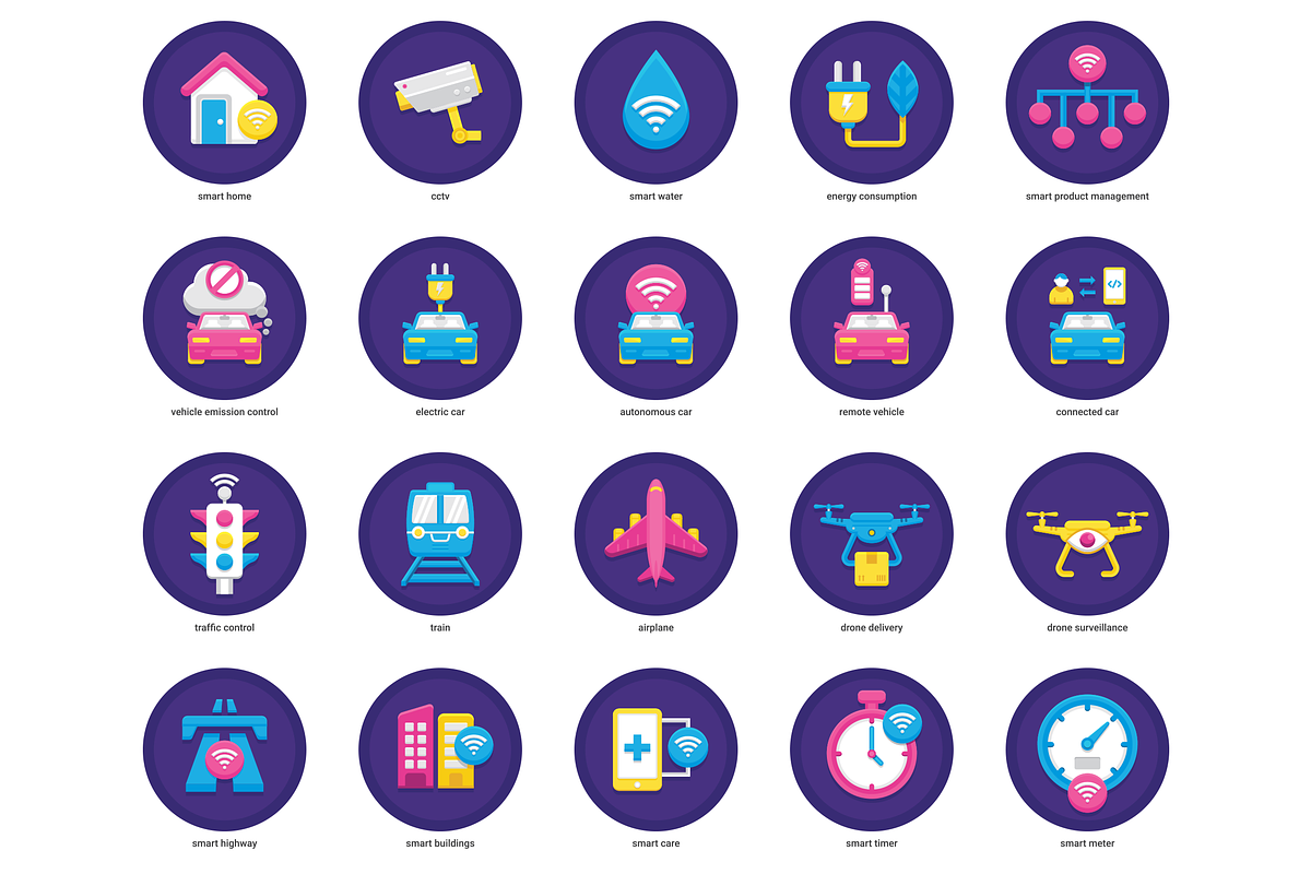88 Smart Technology Flat Icons, an Icon by Flat Icons