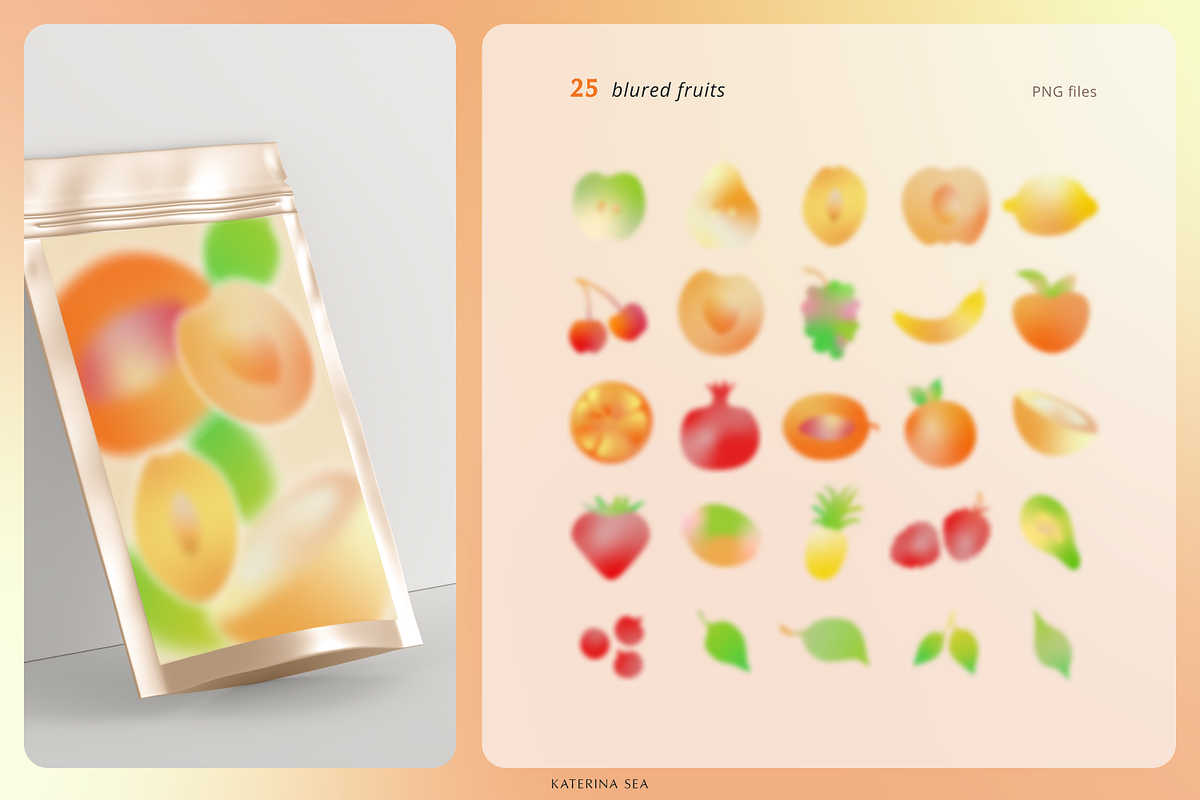 Fruit gradients & elements, a Texture Graphic by Katerina.Sea.Design (Photo 5 of 10)
