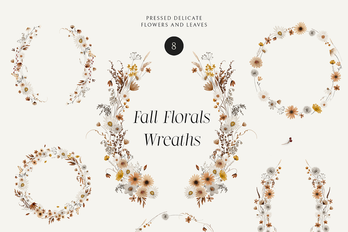 Fall Florals - watercolor set, a Seasonal Illustration by AleksaArt (Photo 7 of 13)